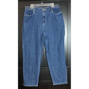 Kim Rogers Womens Jeans‎ Size 16W High Rise Tapered 90s Mom Denim